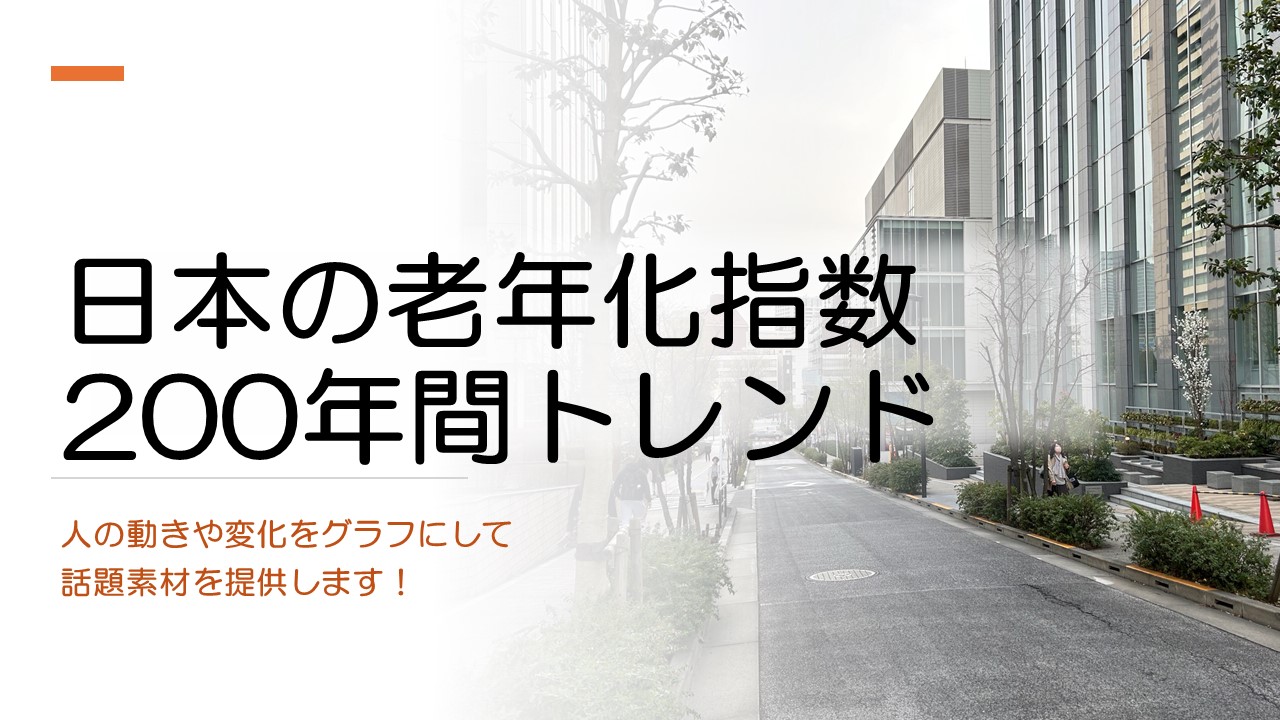 日本の老年化指数の過去100年から将来100年を知る