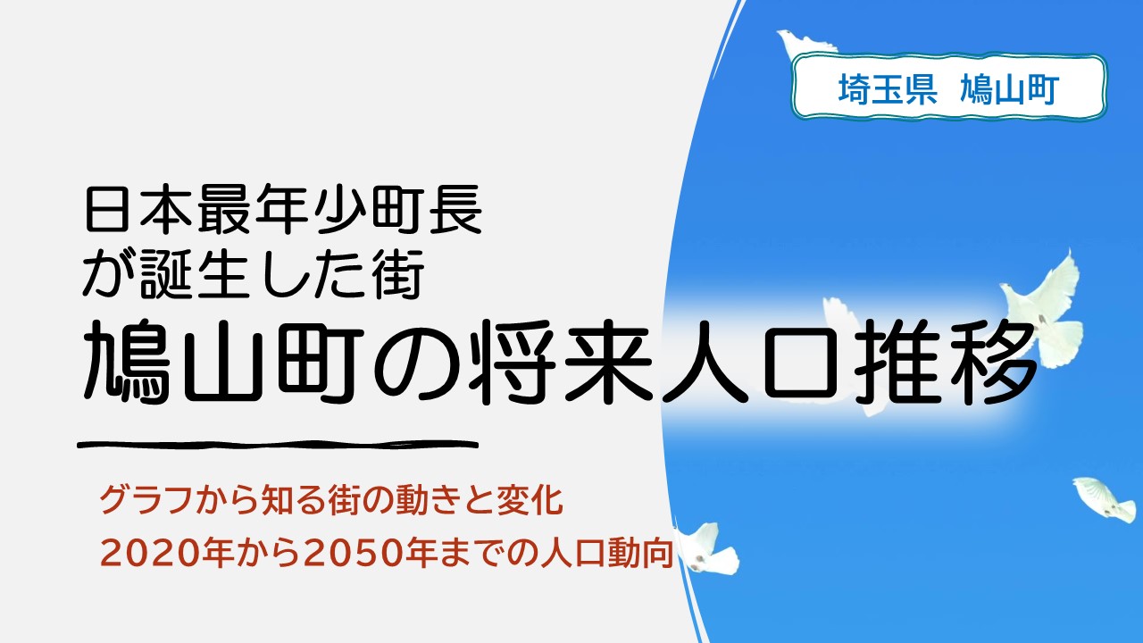 埼玉県鳩山町人口推移グラフ